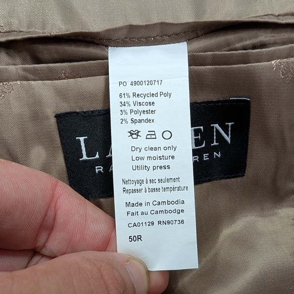 Lauren Ralph Lauren Jacket Mens 50R Gray Blue Plaid Ultraflex Blazer Black Label - Picture 9 of 11